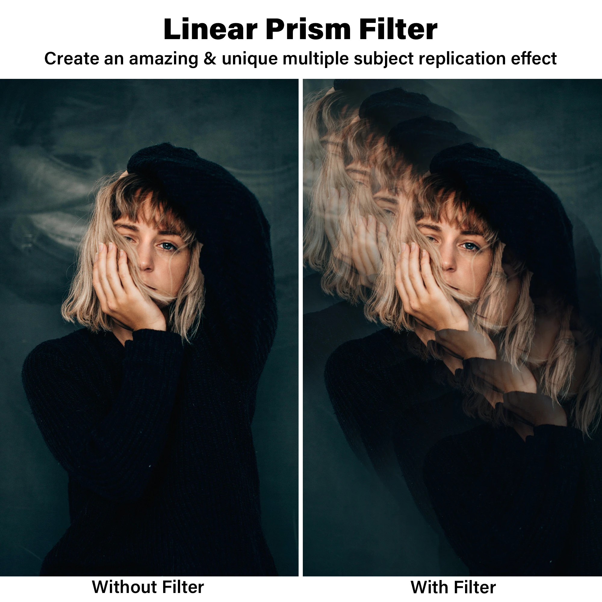 Linear Prism Special Effects Filter Photography Lens Filter Foreground Blur Film Props  for Photo Video DSLR Lenses Accessories