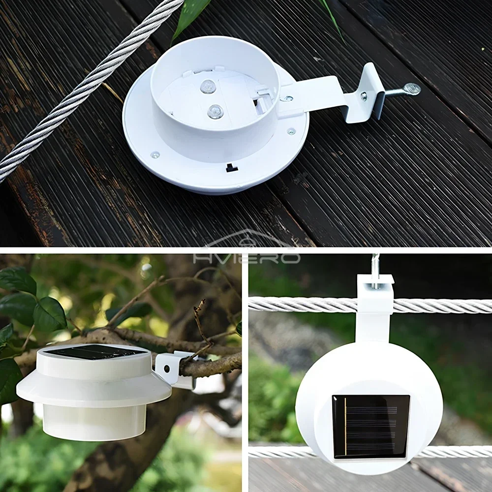 Balcon décoration ambiant voie lumières solaire lumière LED extérieur jardin clôture mur nuit lampe Patio décoratif lustre IP65