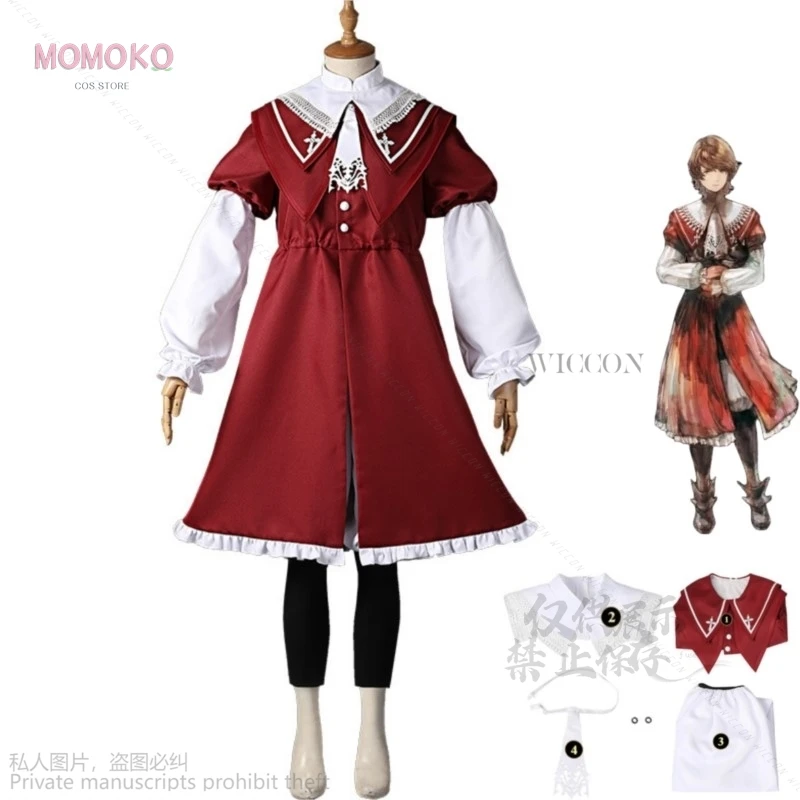 

Anime Game Final Fantasy XVI FF16 Joshua Rosfield Cosplay Costume FFXVI Doujin Red Dress Coat Man Woman Kawaii Halloween Suit