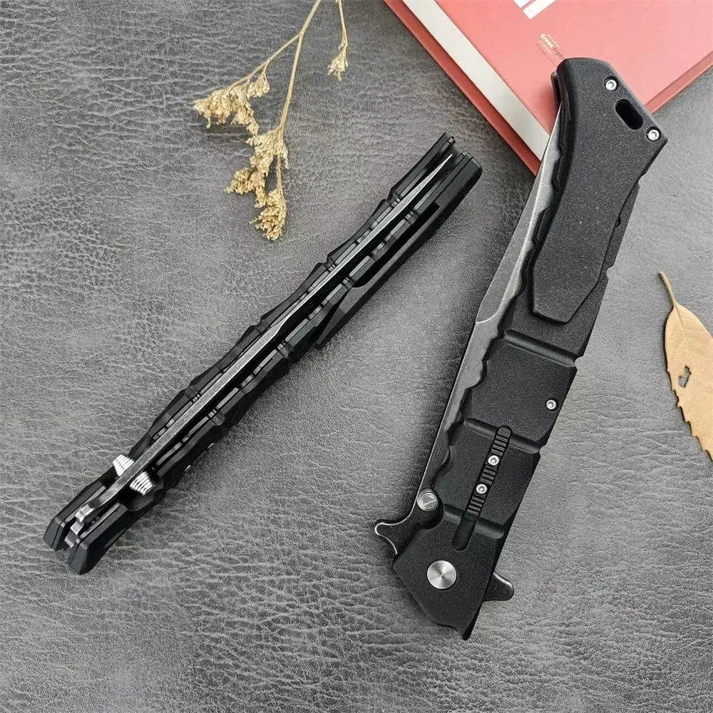 1 PCS Newest C/S Luzon 6 Folding Knife Stonewashed 440c Blade Nylon Fiber Handle EDC Hunting Outdoor Tools High Hardness Knives