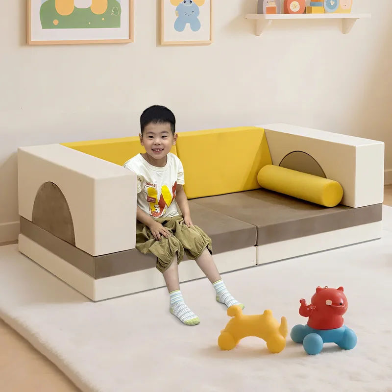 Children11Creative building block toy set, climbing game, multifunctional building block sofa combination, high-elasticity foam