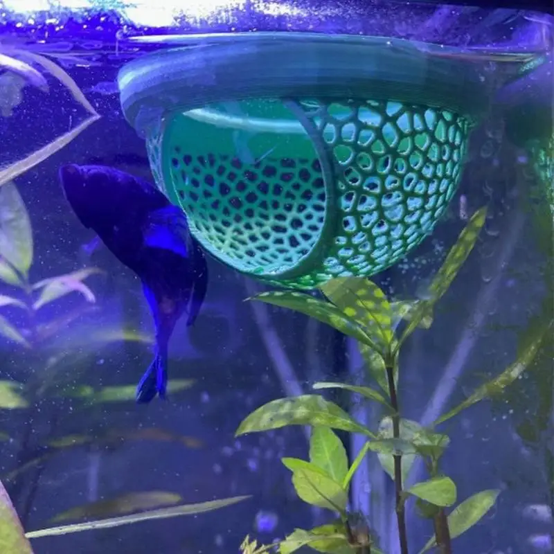 1 Stück Betta-Fisch-Hängematte, schwimmende Hängematte für Aquarien, bietet einen sicheren Ruheplatz für Betta-Fische, Garnelen und kleine Kreaturen – Detail 5