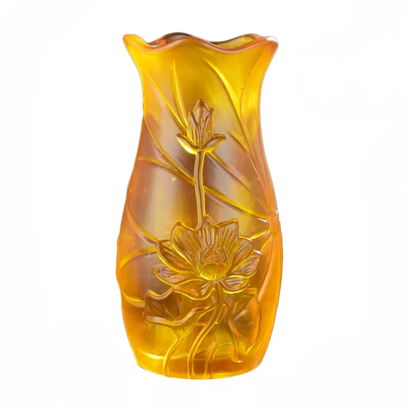 

Imitation glass vase for flower cultivation and Buddhist supplies Lotus vase