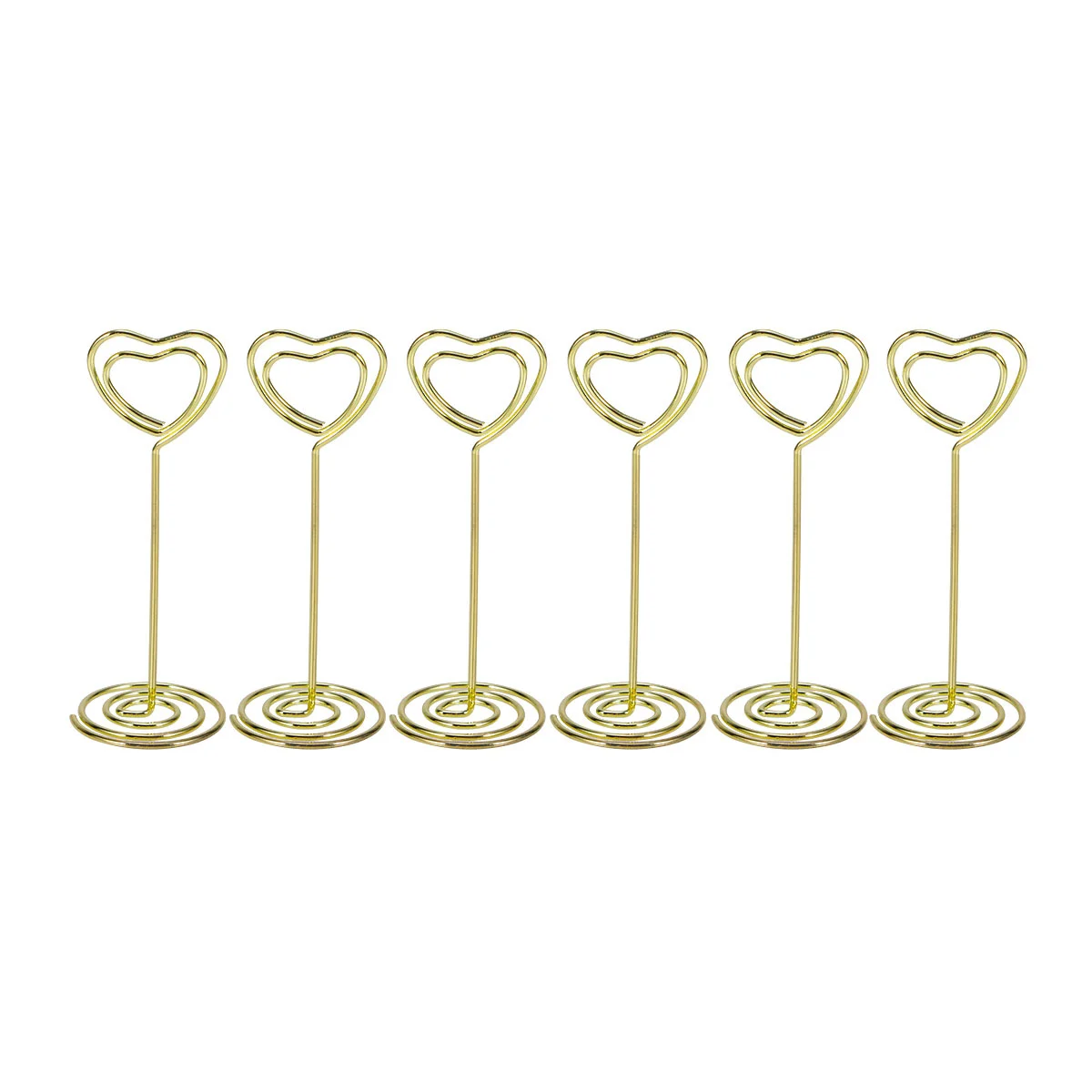 6 Pcs Metal Business Card Holders Sign Paperclip 850X300X300CM Table Number Clips