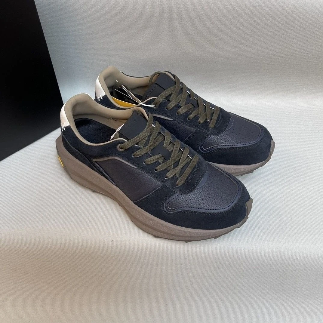 

Outdoor Running Men's Genuine Leather Shoes Spring Autumn Non-Slip Thick Sole Shock Absorption Comfortable Casual Sneakers