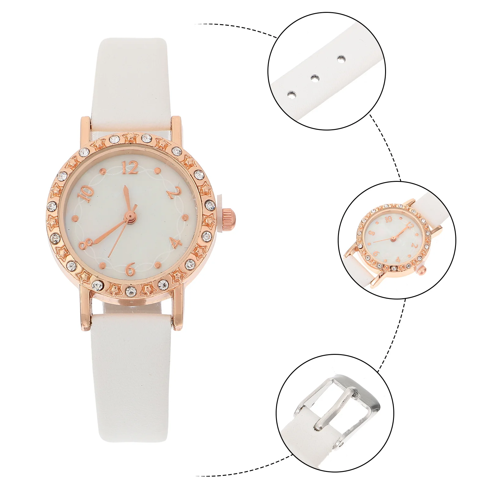 

1Pcs Quartz Watch for Women Casual Wrist Watch Stylish Comfortable Buckle Accurate Time Keeping Perfect Gift for Ladies