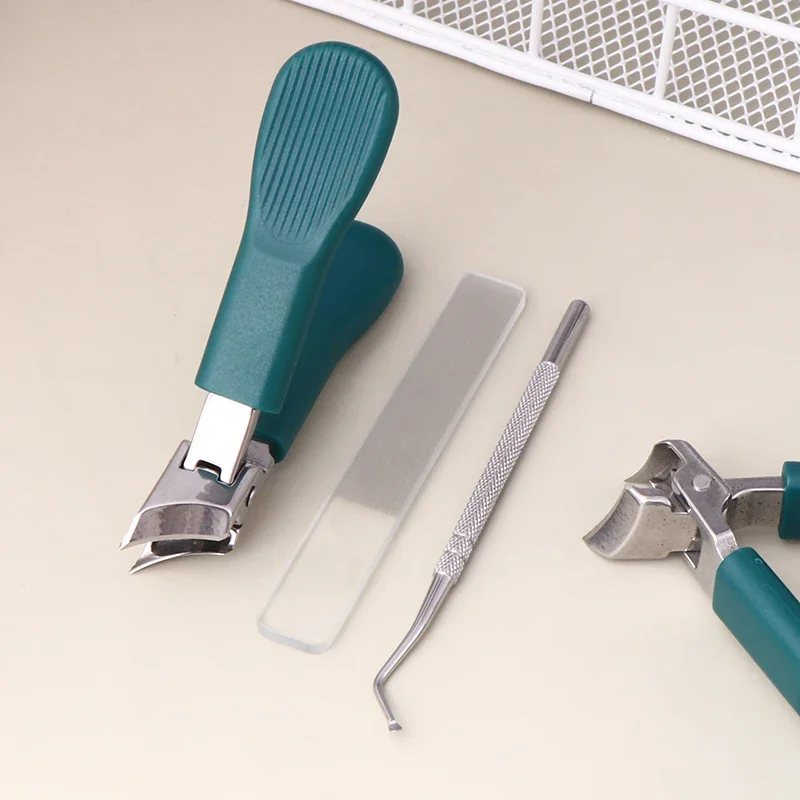 

Wide-Jaw Opening Anti-Splash Slanted Nail Clipper Ingrown Nail Clippers Portable Toenail Fingernail Trimmer Set Manicure Tool
