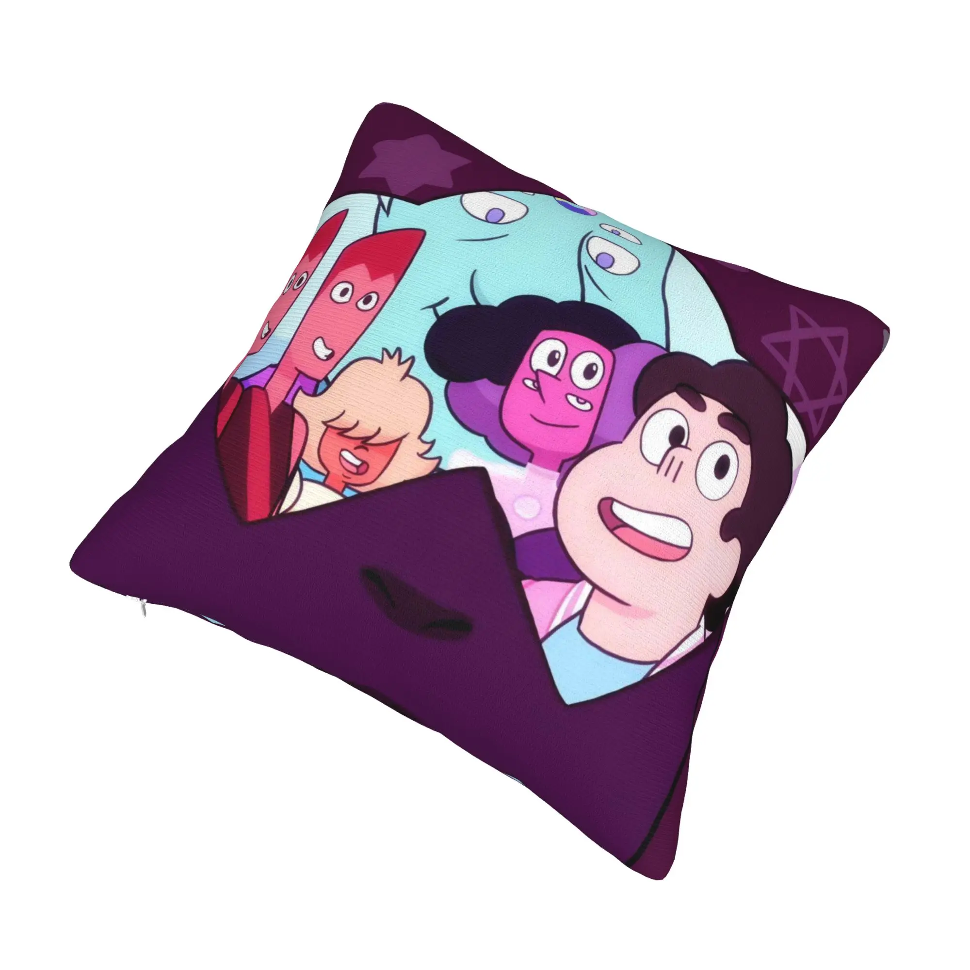 Fashion Steven Universe Cushion Cover 45x45cm Velvet Children Gift Cartoon Pillow for Sofa Square Pillowcase Decoration
