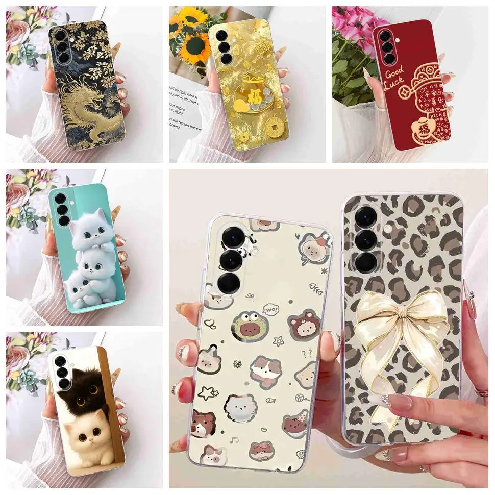 For Samsung Galaxy A57 5G SM-A576B Case Lovely Cartoon Animals Soft TPU Clear Cover For Samsung a57 A57 5G 6.7" Phone Casing