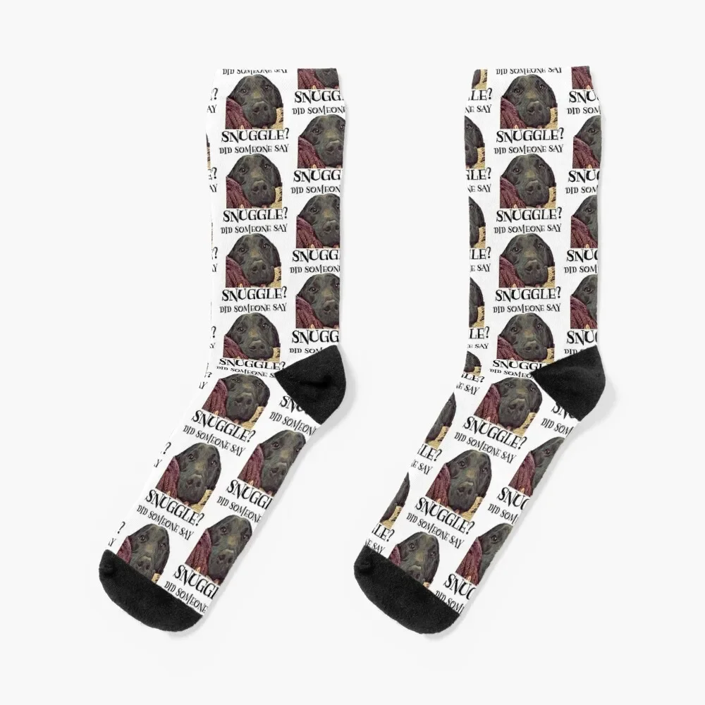 

Did Someone Say Snuggle Lovable Black Lab Socks cycling bright garter hip hop sport Girl'S Socks Men's