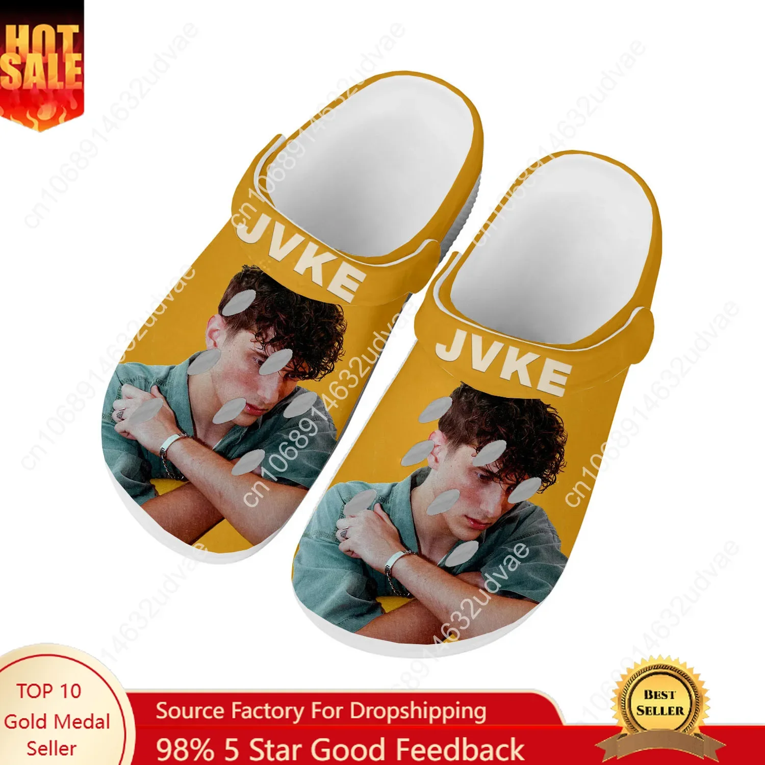 

JVKE Pop Singer Water Shoes Mens Womens Comfortable Fashion Home Garden Clogs Customizd Sandals Beach Breathable Hole Slippers