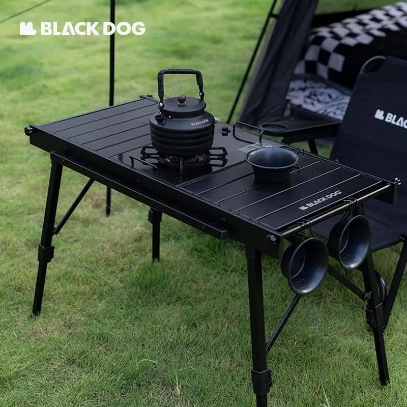 Naturehike Blackdog IGT Roll Table Camping Outdoor BBQ Family Picnic Multifunctional Desktop Table Adjustable Bearing 40kg