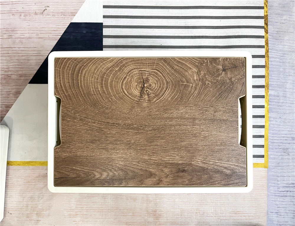 Cheap Price Promotion Hot Sale 22L Foldable Plastic Collapsible Plastic Moving Box Storage Box With Wooden Top