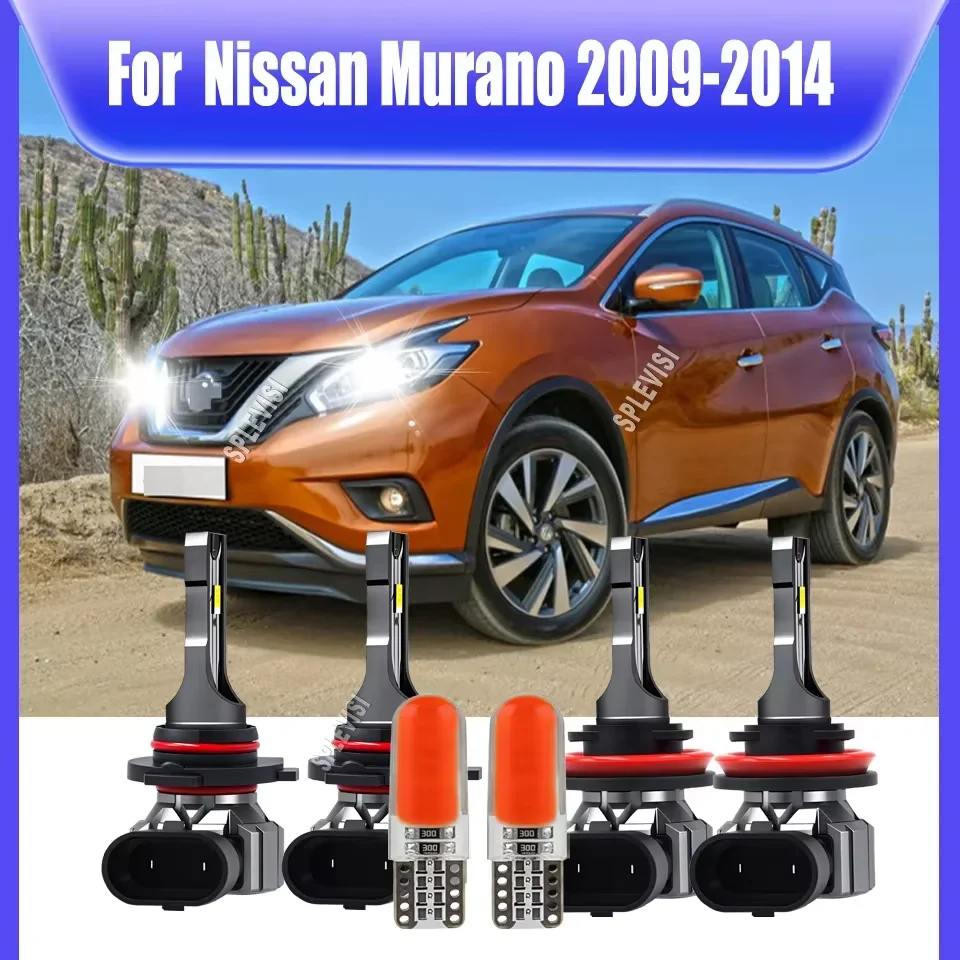 9005/HB3 H11 LED 75W White Headlights W/ 1:1 Original Size Easy Plug & Play For Nissan Murano 2009 2010 2011 2012 2013 2014