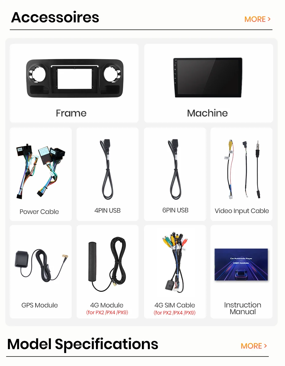 AWESAFE Kabelloses CarPlay Android Auto Radio für Mercedes Benz Sprinter 2018 2019 2020 2021 2022 Plug & Play FM BT RDS DSP GPS Multimedia – Detail 4