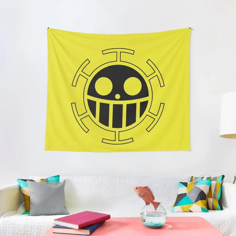 

Heart Pirates Jolly Roger Tapestry Decor Home Room Design Tapestry