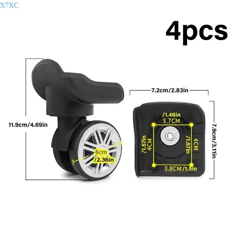 X7XC 4pcs Set Practical Plastic Luggage Replacement For Easy Travel Mobility