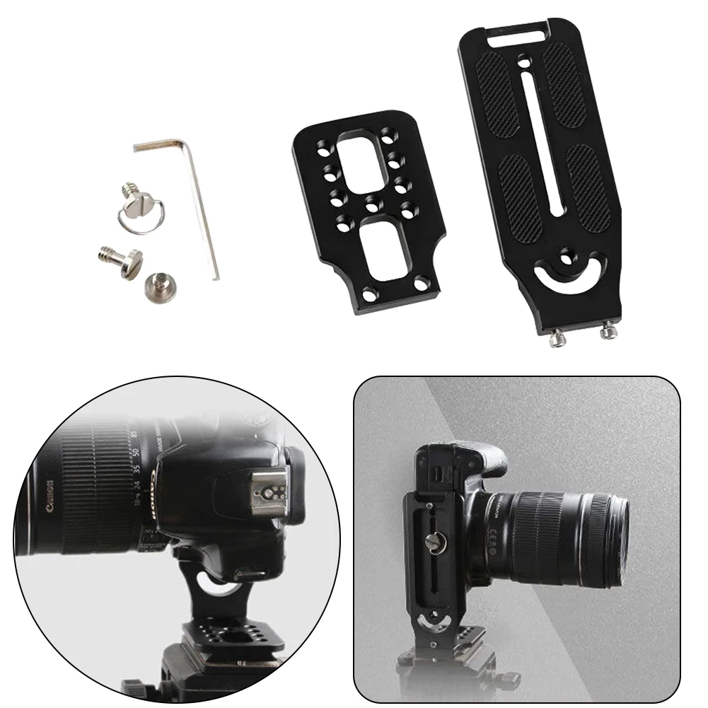 Universal Camera L Bracket Quick Release L Plate 1/4 Inch Screw Vertical Video Shooting Bracket for Canon Nikon Sony Fuji Camera