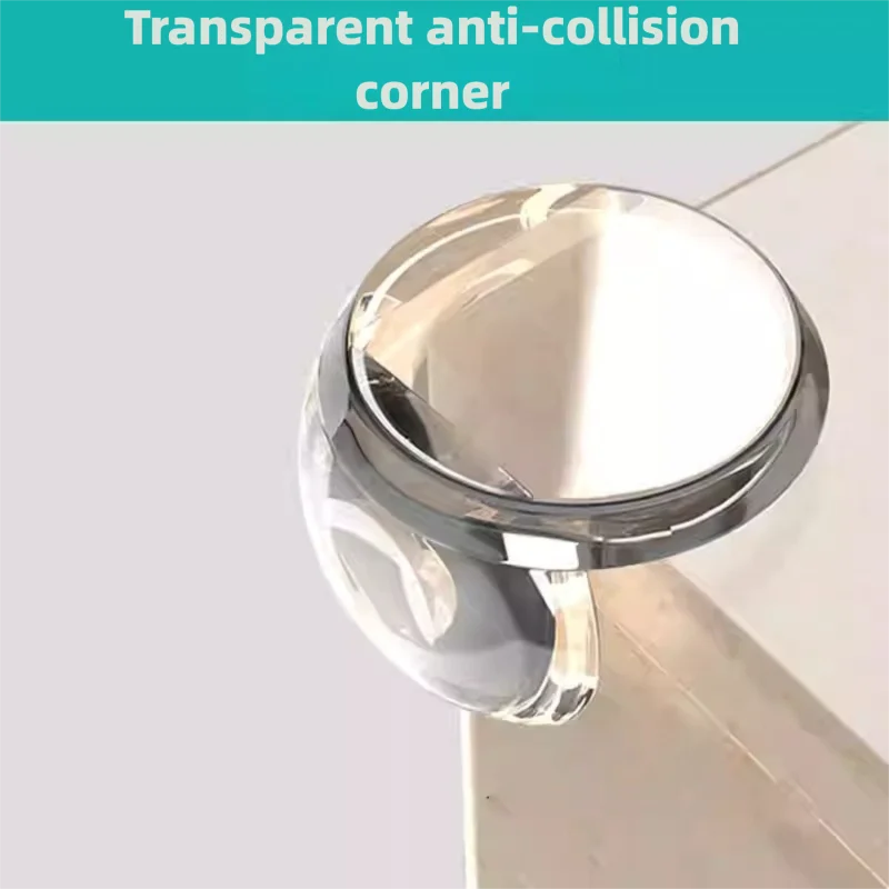 Antikollisions-transparente Schutzmatte für Tischecken. Silikon-Schutzhülle für scharfe Möbelecken