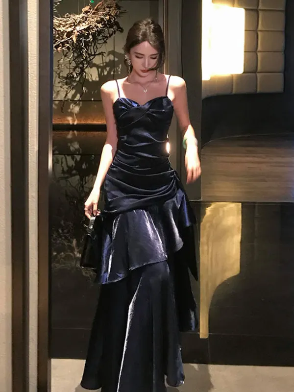 

Элегантное вечернее платье Hebe Style: новинка лета, сексуальное, с высокой талией, без спинки, с открытыми плечами, из хлопка