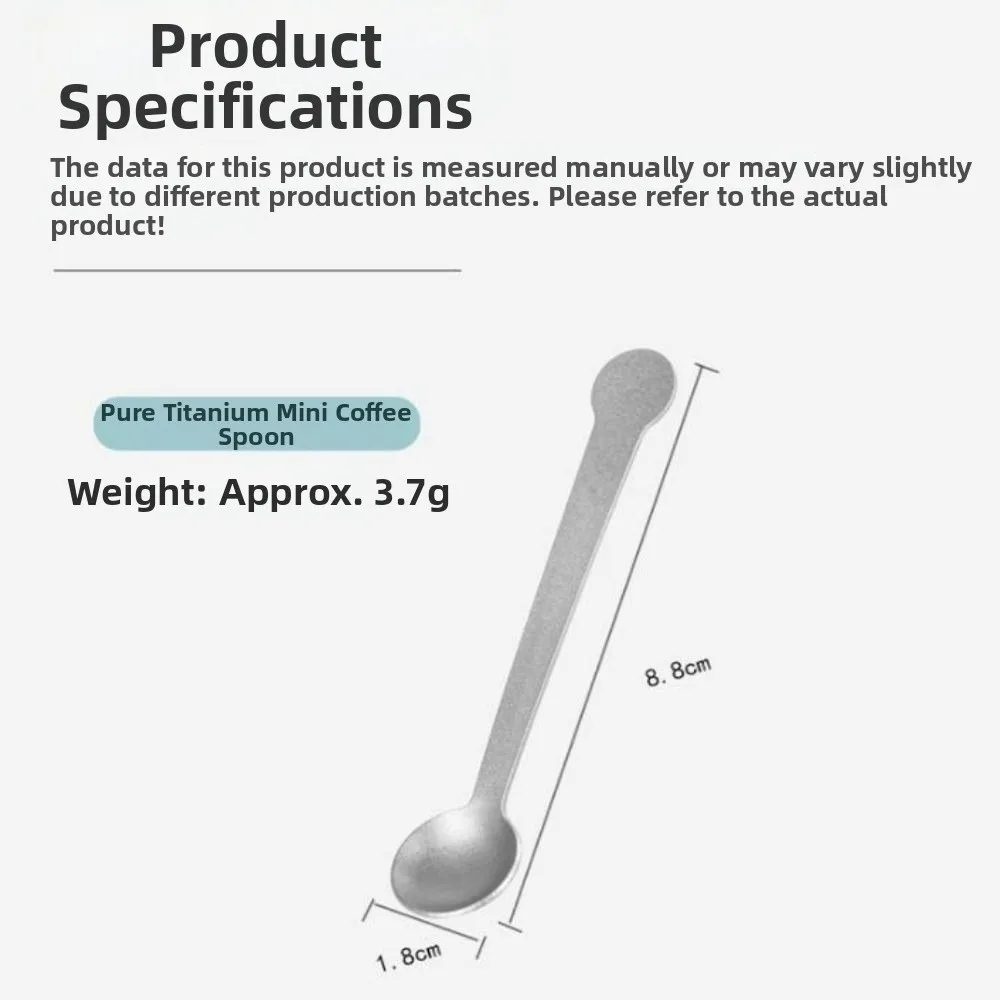 Titanium/ Stainless Steel Coffee Tea Stirring Spoon Portable Long Handle Ice Cream Dessert Spoons Mini Mixing Spoon