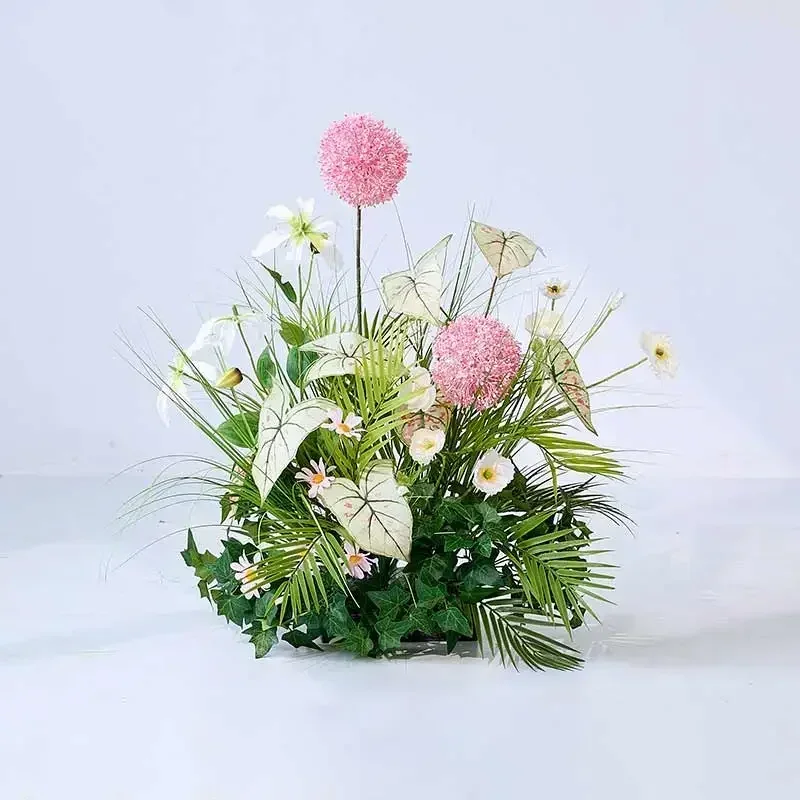 Cheap Price Simulation Plastic Ferns Plant Bouquet Simulation Pot Plant Bonsai Artificial Small Green Plant