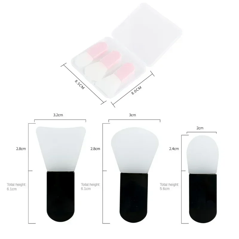 3pcs Set Convenient Facial Mask Is Made of Silica Gel, Which Is Suitable for Any Kind of Smear Type Facial Mask Make Up Brushes