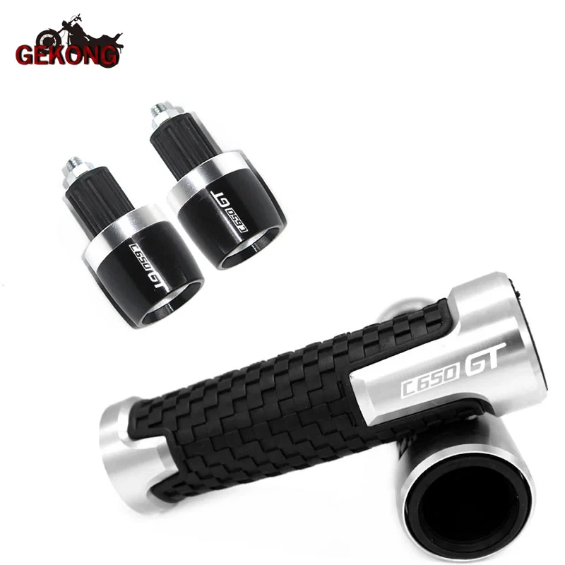 Não-derrapante guiador Grip End Cover Cap, Handle Bar Grips, apto para C650GT 2011-2017 2012 2013 2014 2015 2016 C650 C 650 GT