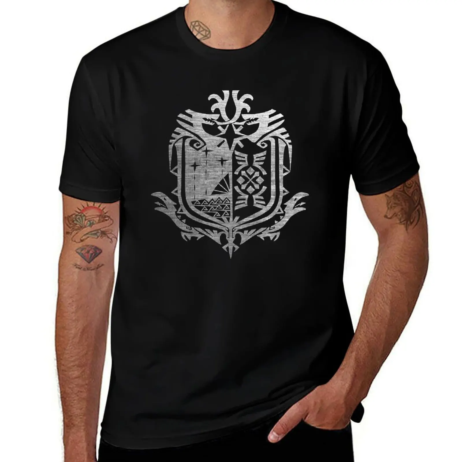 

Monster Hunter World Emblem T-Shirt vintage anime shirt plus size clothes Blouse t shirts for men pack