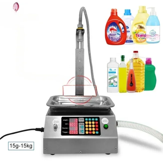 30 g-10 kg Pneumatic Volumetric Soft Drink Hand Soap Gel Oil Water Juice Honey Cream Paste Filling Machine