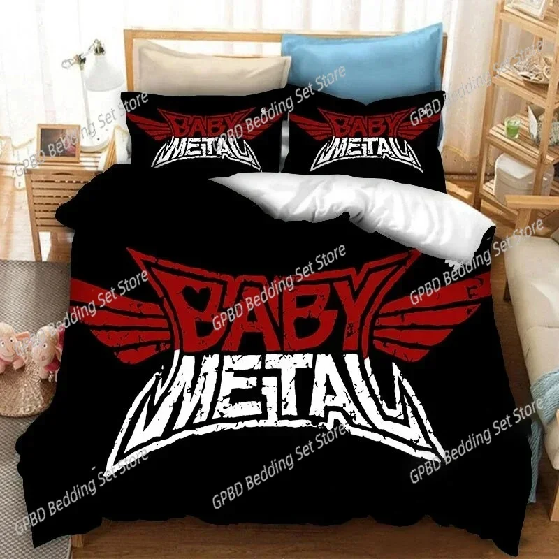 

BABYMETAL Rock Band Comfortable Duvet Quilt Cover Pillowcase Bedding Set Children Bedroom Decoration Home Textile
