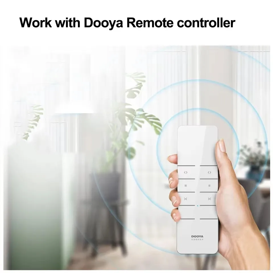محرك ستارة Dooya T11 Tuya Zigbee مع مجموعة التحكم عن بعد لمسار الستارة/الاتصال الجاف/RF433 مساعد Alexa Google