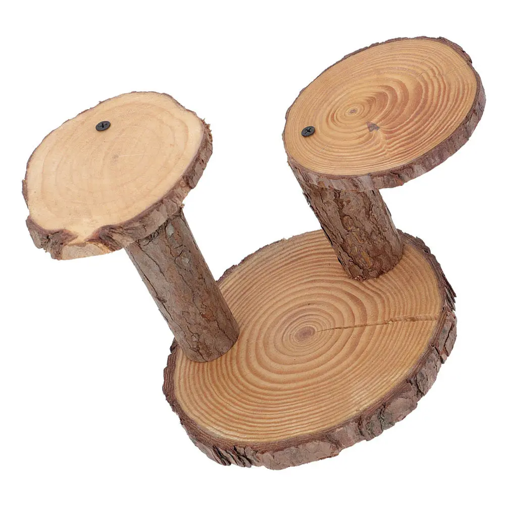1Pcs Solid Wood Plant Stand Multi-Functional Balcony Flower Pot Holder Bonsai Display Rack Cake Dessert Serving Base Home