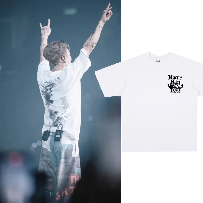 

JasonWang Tour Heavyweight Pure Cotton Summer T-irt ort Sve Loose Fit Trendy Brand Cotton round Ne ort Sve T-...