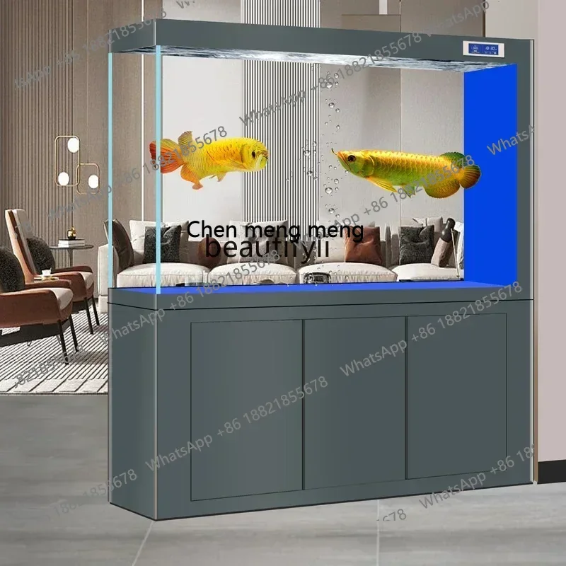 New arrive Jinjing Super White Glass Entrance Screen Dragon Fish Tank Living Room Large Change Water Aquarium