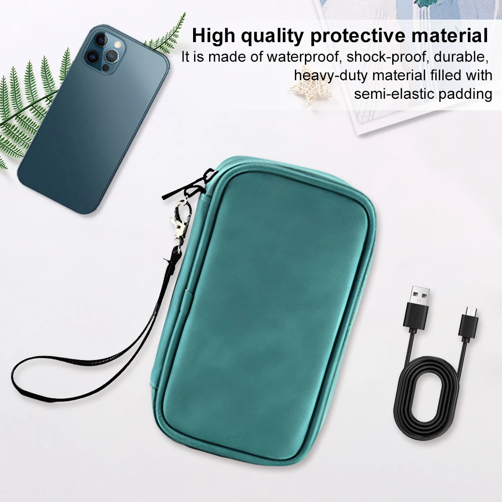 전자기기 액세서리 정리함 범용 여행 파우치 가방 이중 레이어 테크 정리함 여행 케이스 (충전기, 케이블, 휴대폰용)