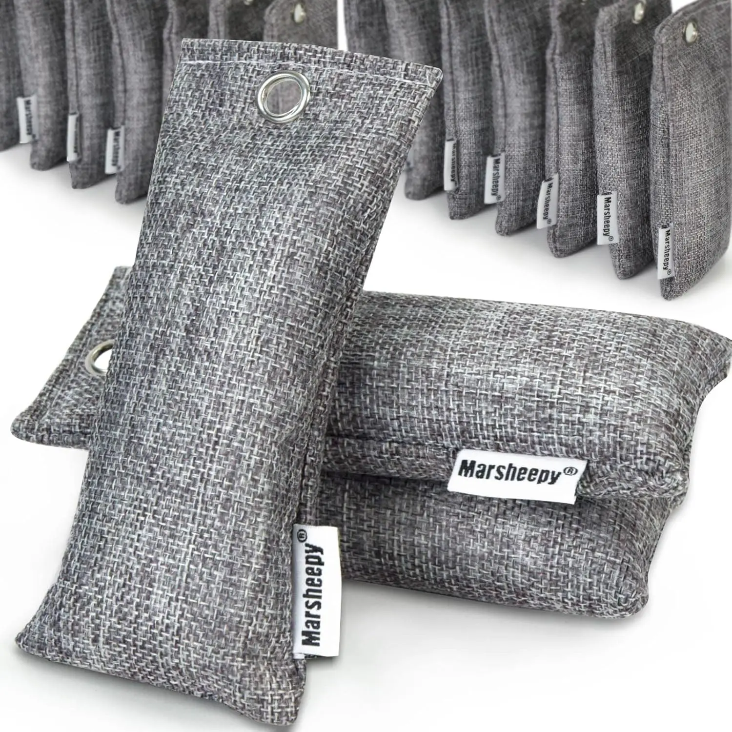

24 Pack Bamboo Charcoal Shoe Deodorizer Bags, Odor Absorber for Shoes, Home & Closet