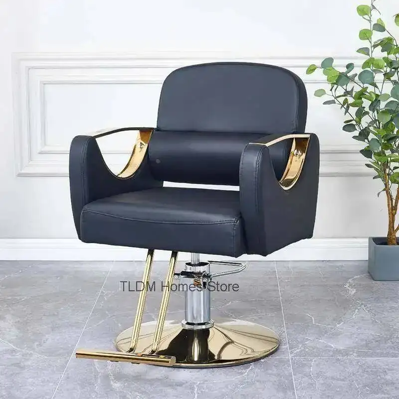 Sillón de Barbero Profesional Reclinable de Lujo para Peluquería, Silla de Estilista, Silla de Ruedas, Mobiliario Comercial
