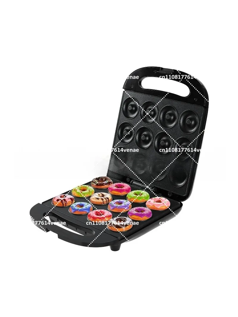 12-Piece Donut Maker for Breakfast, Mini Donut Baking Machine with Non-Stick Surface