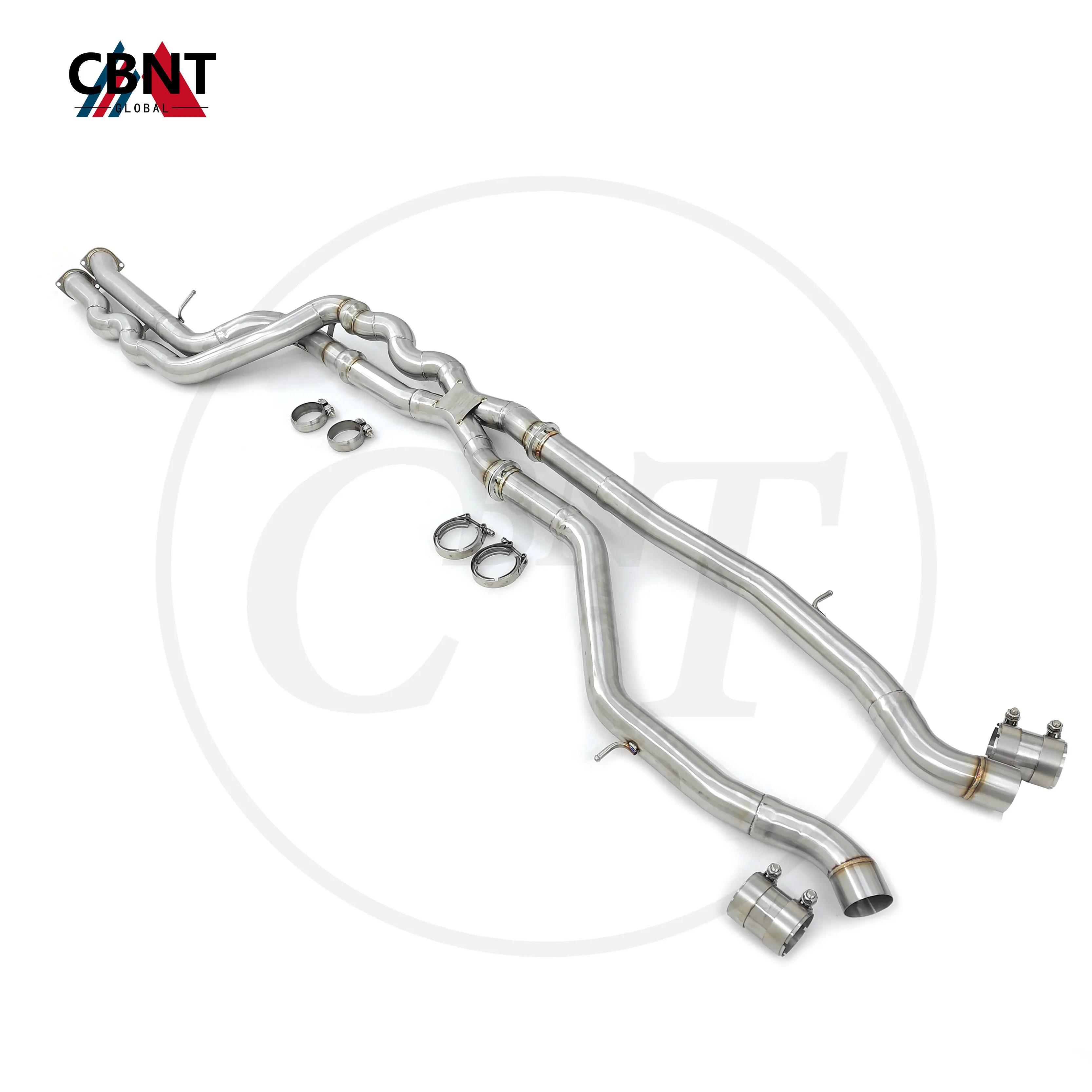 

CBNT Equal Length Middle-pipe for BMW S55 F80 M3 F82 M4 3.0T Exhaust-pipe System 63mm/2.48inches SS304 Stainless Steel Mid Pipe