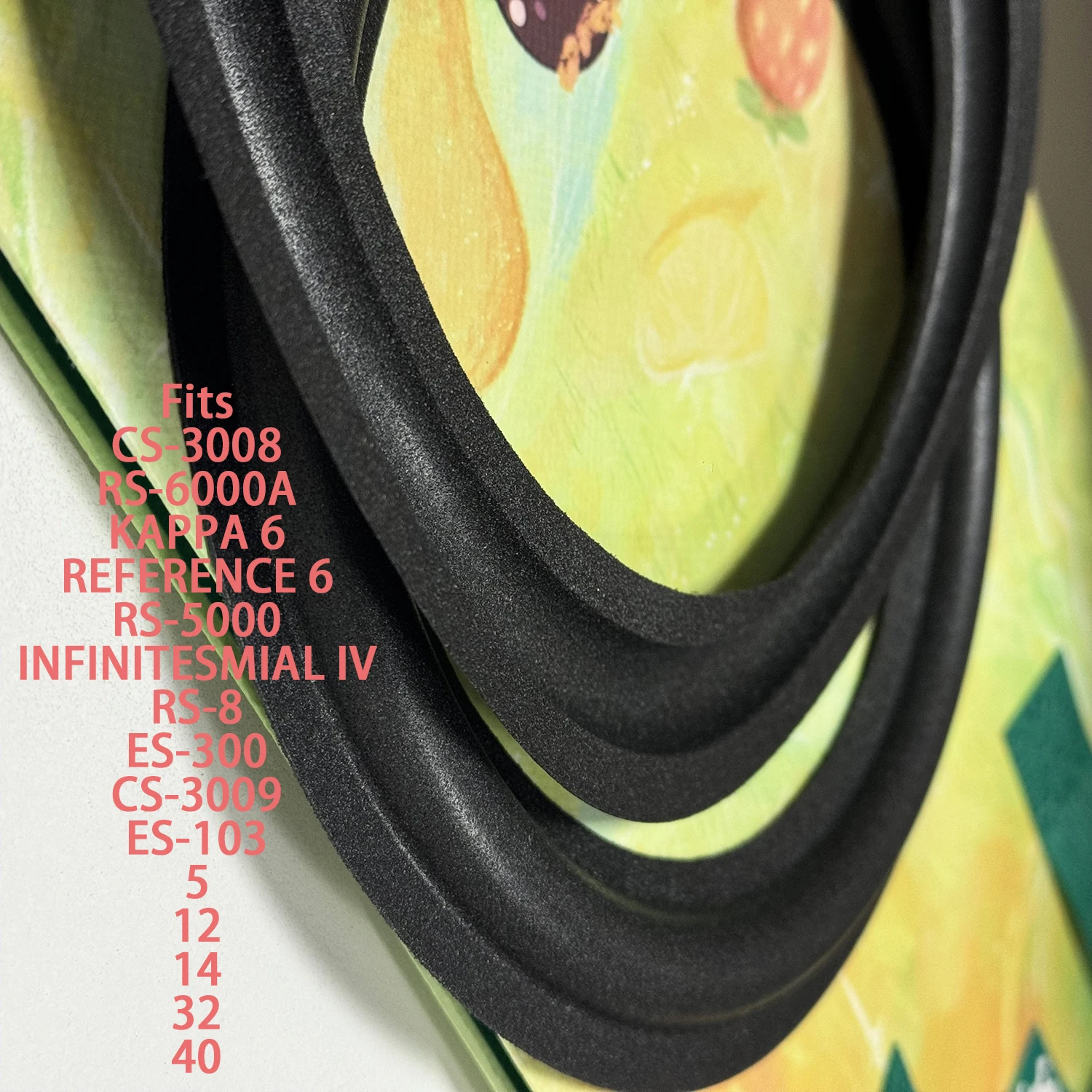 2X Foam Edge Fits JBL CS-3008 RS-6000A KAPPA 6 REFERENCE 6 RS-5000 INFINITESMIAL IV RS-8 ES-300 CS-3009 ES-103 AR 5 12 14 32 40