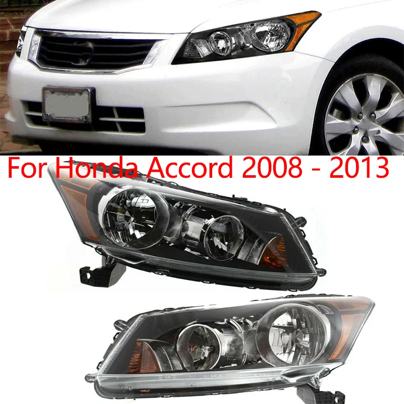 2Pcs Front Light Lamp Assembly For Honda Accord 2008 2009 2010 2011 2012 2013 Driver Left&Right Side Assembly Replacement