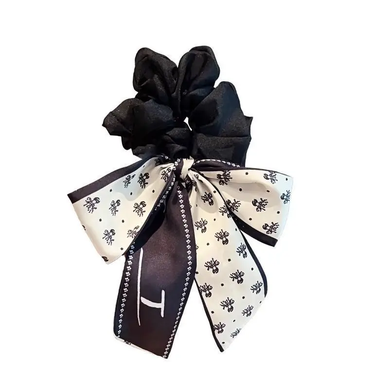 Nouveau chouchou à nœud Floral de grande valeur pour femmes, cravate, bandeau pour cheveux, accessoire pour cheveux