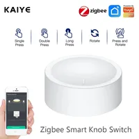 Tuya Smart Zigbee Knob Scene Switch Dimmer Button Controller Wireless Scene Linkage Switch for Home Automation Scenario Switch