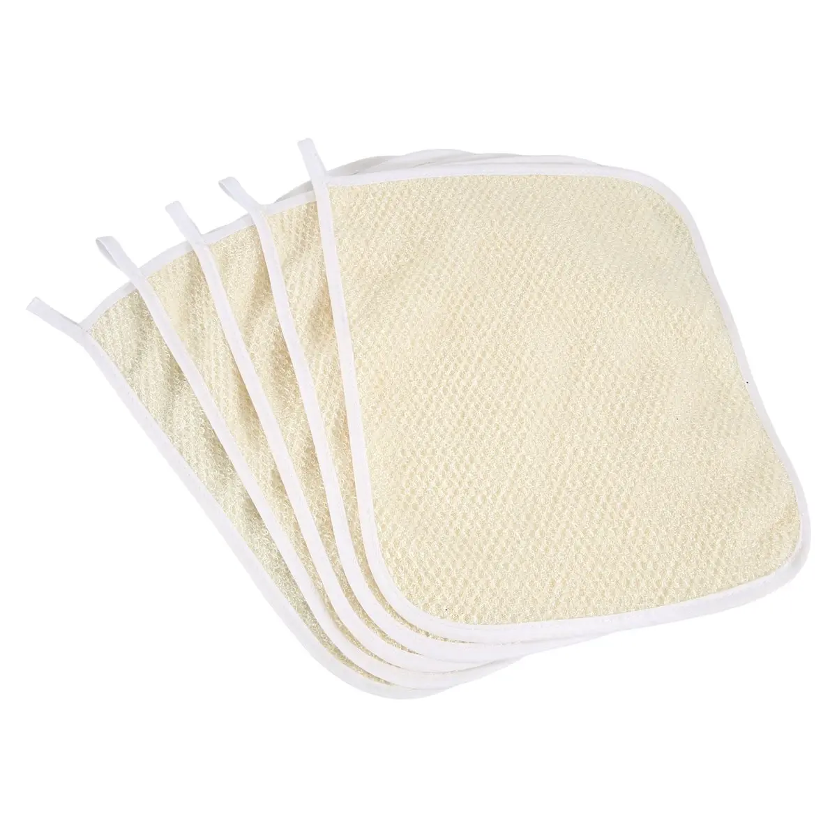 A20I 5 Pieces Bath Exfoliating Face and Body Wash Cloths Towel Weave Bath Cloth Exfoliating Scrub Cloth Massage Bath Cloth