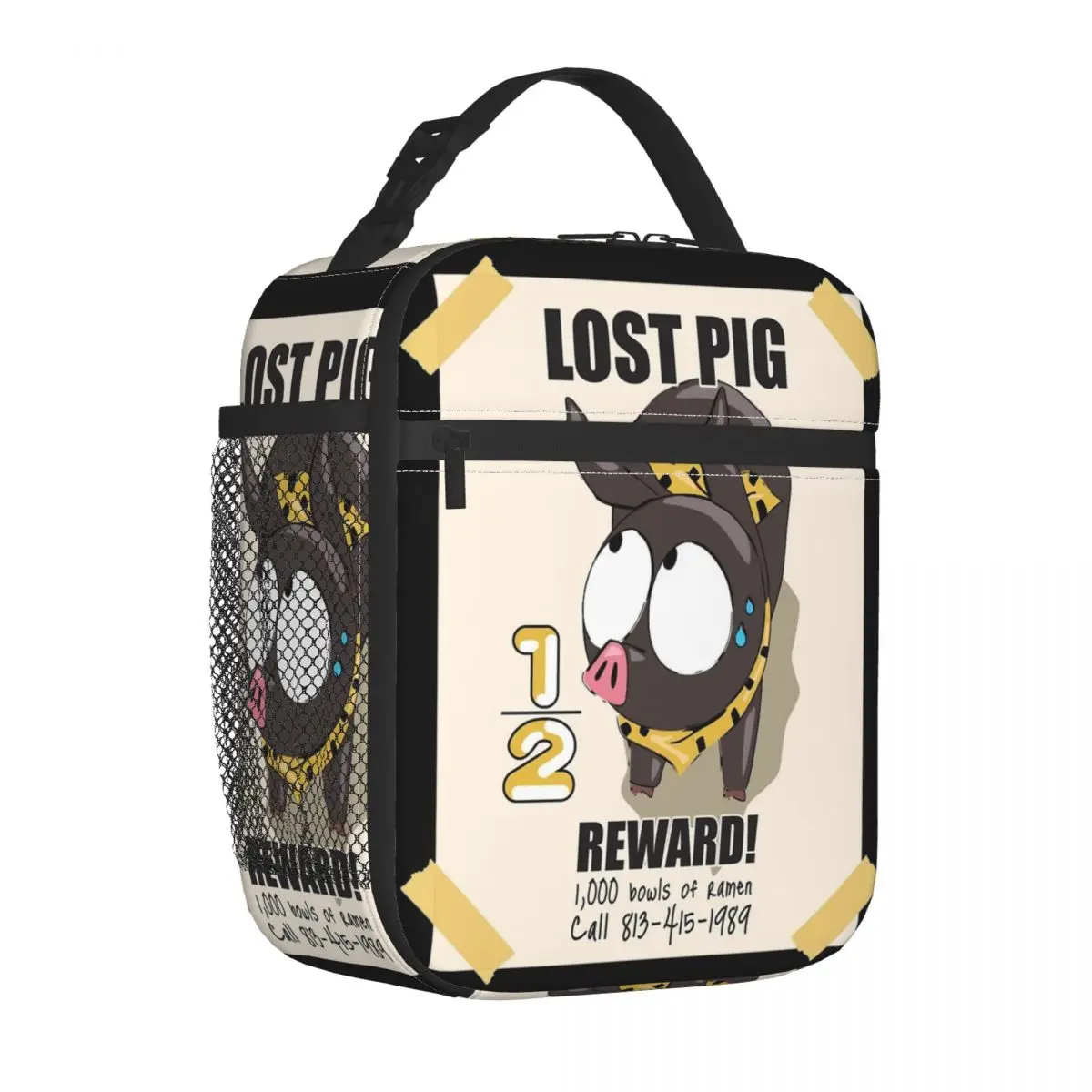 P-Chan Ryoga Lost Pig Ranma 1/2 أكياس الغداء المعزولة قدرة عالية قابلة لإعادة الاستخدام حقيبة للحفاظ على البرودة علب الاغذية حمل الشاطئ السفر فتاة صبي