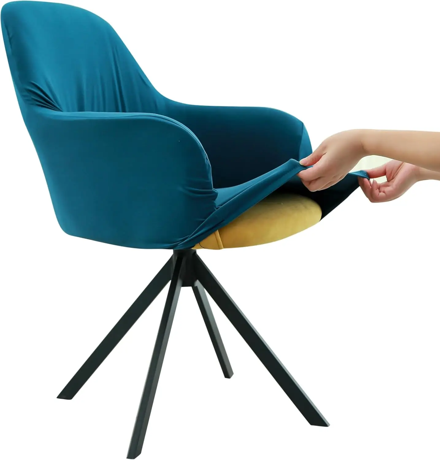 

Swivel Armchair Accent Dining Chair Cover For Office, Stretch Mid-Ba Office Desk Chair Sliopcover Leisure Arm Chair Protector
