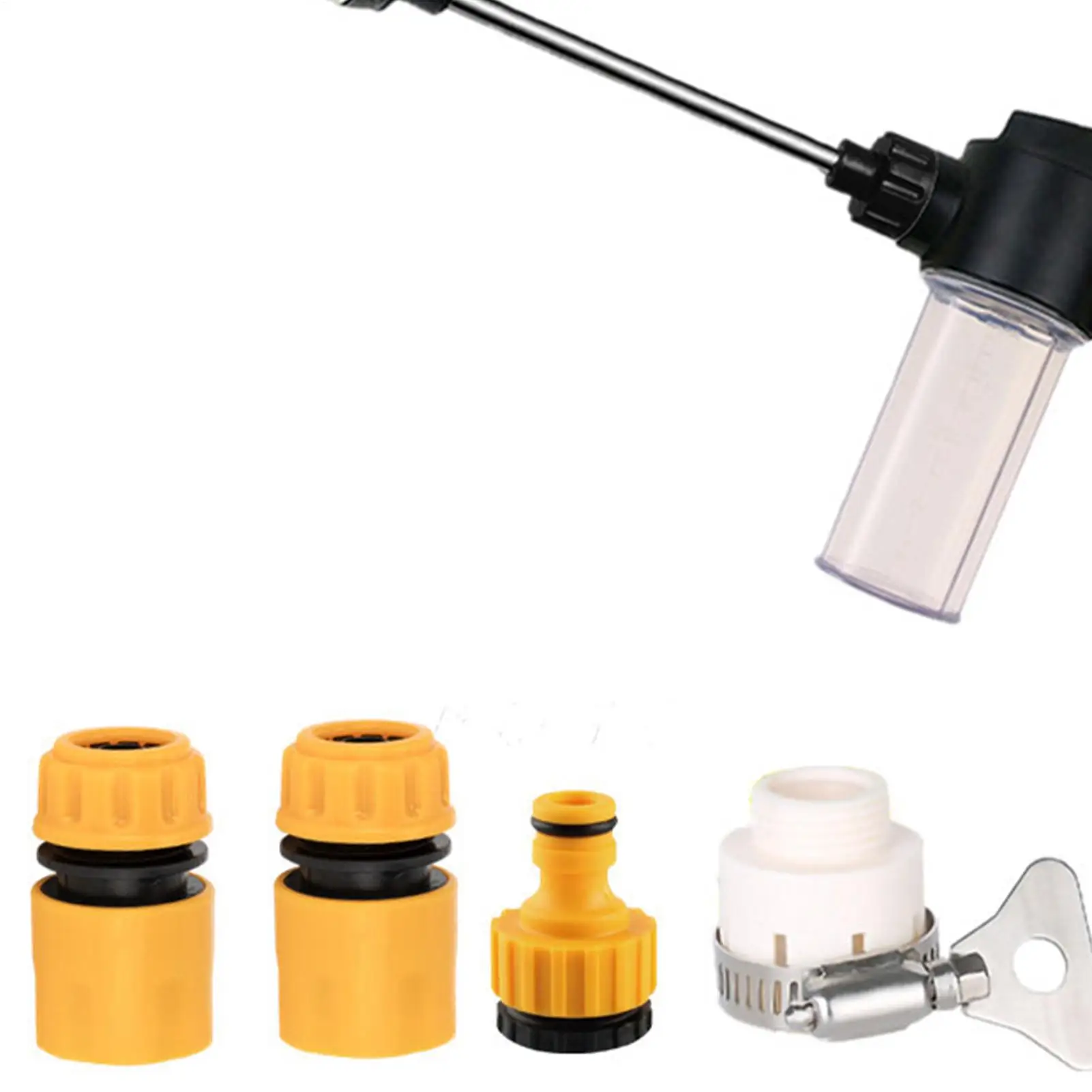 

Портативная мойка высокого давления, ручная, эргономичная, устойчивая к ржавчине, с регулируемым распылителем на 360 градусов, насадка для садового шланга высокого давления