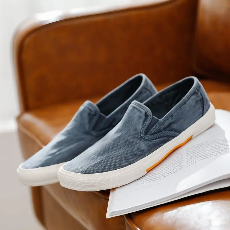 Men Casual Shoes Canvas Breathable Loafers Men Fashion New Male Comfortable Outdoor Walking Shoes Classic Loafers Men Sneakers