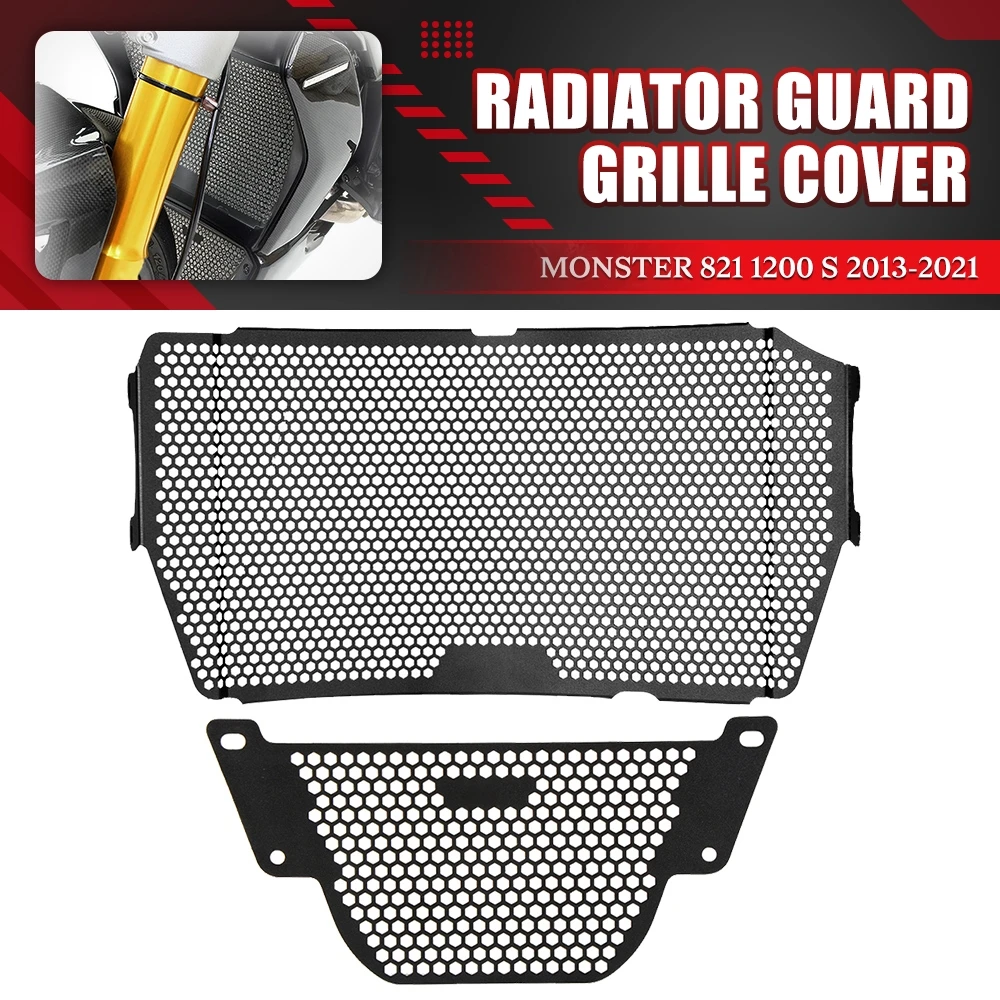 

Motorcycle Radiator Grille Guard Cooler Cover Mesh Protection FOR Ducati Monster 1200 S R 25 Anniversario 2020 2021 2022 2023